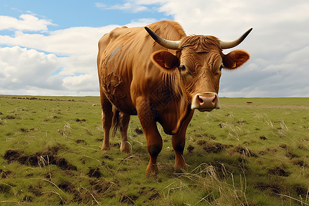 草原中的牲畜牛图片