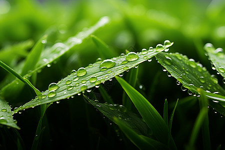 户外植物上的水滴图片