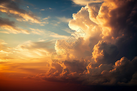 黄昏绚烂的彩云背景图片