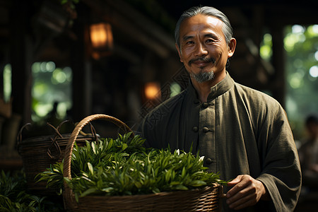 茶农的坚韧茶叶种植者高清图片