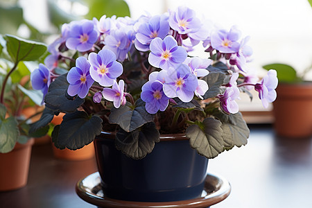 紫罗兰花盆图片