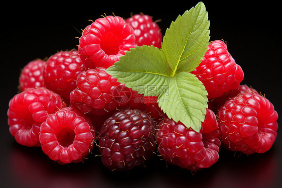 桌上新鲜的莓果图片