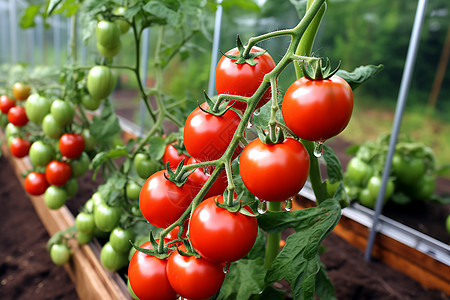温室园的番茄图片