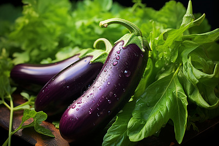 香椿新鲜蔬菜美味的紫茄子背景