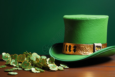 幸运的绿色帽子图片