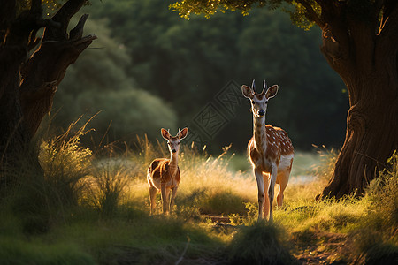 宁静森林中的鹿图片