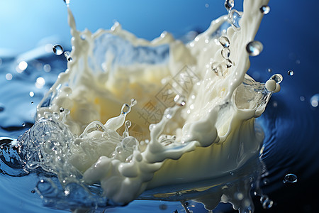 牛奶与水面的碰撞图片