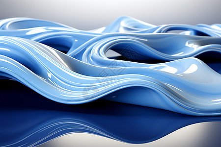 蓝色液体波纹图片