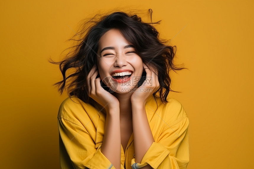 开怀大笑的女子高清图片下载-正版图片600814935-摄图网