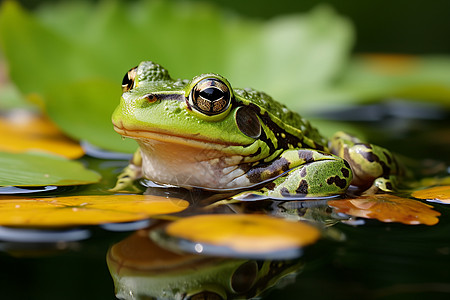 户外野生的青蛙背景图片