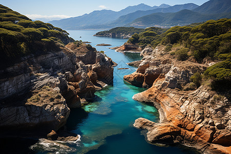 峡谷自然风光背景图片