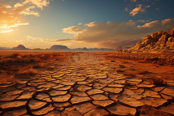 干裂的沙漠图片