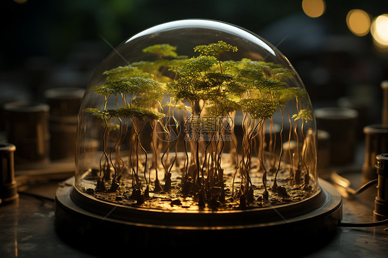 未来玻璃内一棵树图片