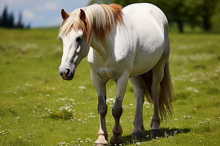 自然风光下的马匹背景图片