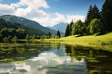 写意山水山水相依背景