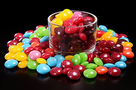 甜蜜诱人的彩色糖果背景图片