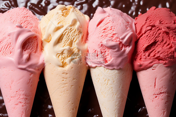 清爽口感的冰淇淋冷饮图片