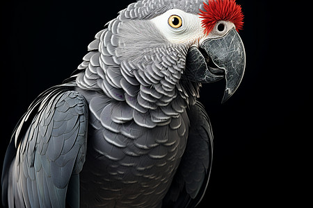 飞翔动物的灰鹦鹉图片