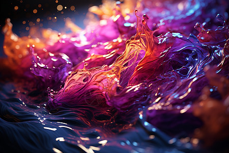 流动的彩色液体图片