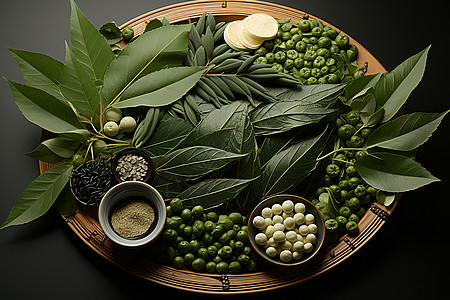 准备好的新鲜香料图片