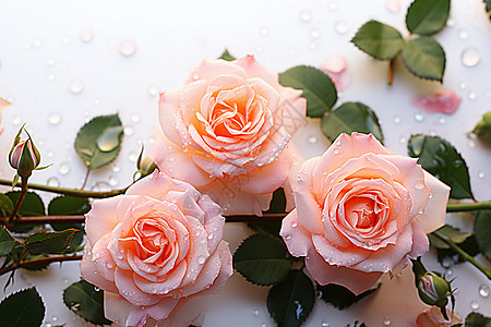 粉色玫瑰的浪漫绽放图片