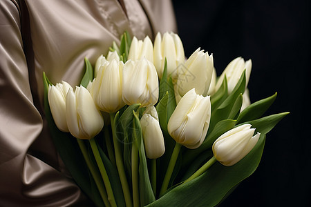 白色郁金香的芬芳图片