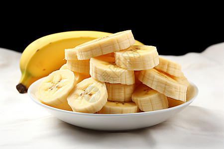 清香味道的香蕉水果背景图片