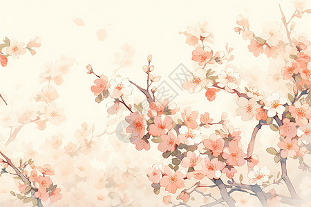 美丽绽放的樱花花朵图片
