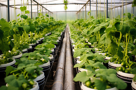 温室培养的植物背景图片