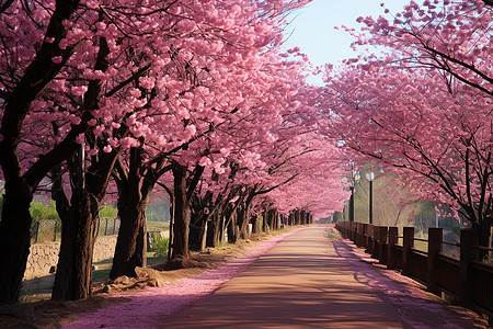 美丽的樱花道图片