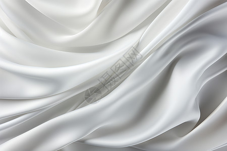 柔滑如丝的白色丝绸背景图片