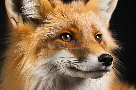 狐狸的面部特写图片