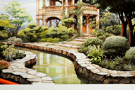 仙境之家背景图片