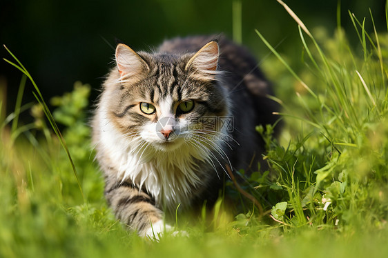 猫咪的户外图片