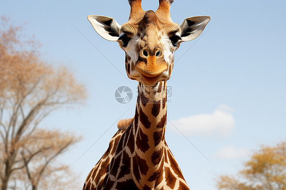 户外强壮的长颈鹿动物图片