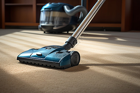 家庭家电清洁地毯的吸尘器背景