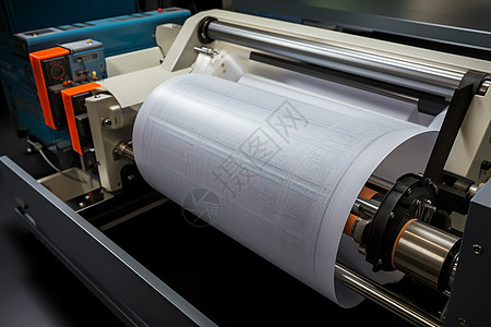 印刷机上印制的卷筒图片
