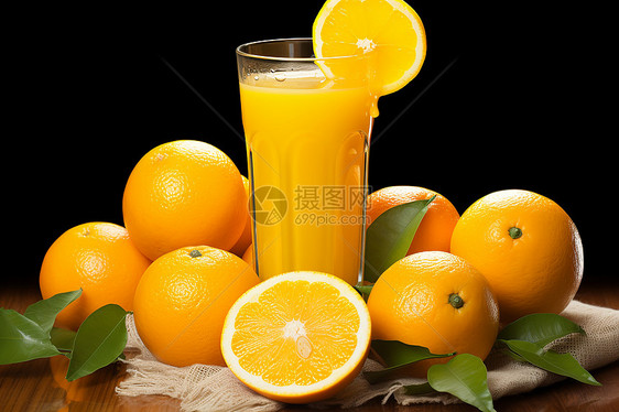 健康可口的橙汁图片