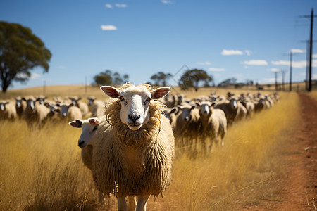 田野中的绵羊图片
