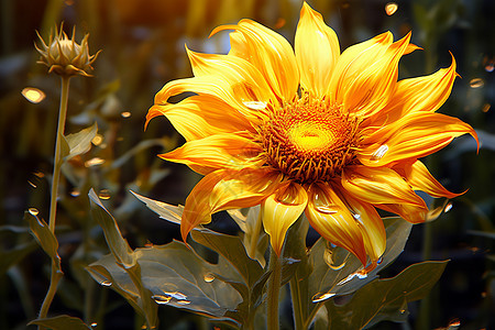 金色的植物向日葵图片