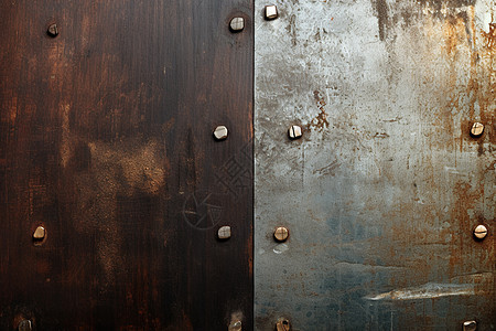 腐朽的铁皮门背景图片