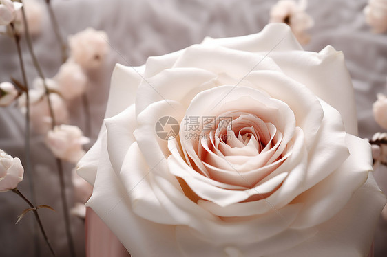白色的植物玫瑰图片