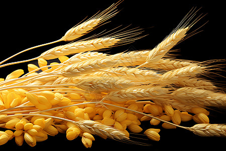 金色的农作物麦子背景图片