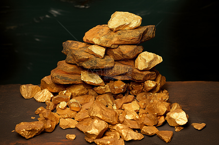 堆积的金色黄金高清图片下载-正版图片600822806-摄图网