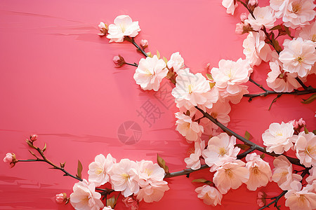 樱花枝上花朵图片