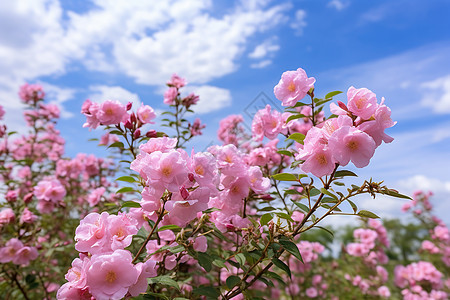 阳光下绽放的花海图片