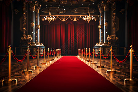 剧院门口的红毯图片