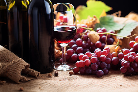 葡萄酒和葡萄图片