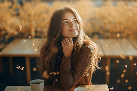 馆里享受的女孩图片