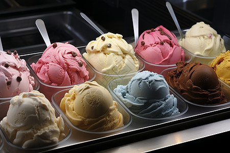 清凉解暑的冰淇淋图片